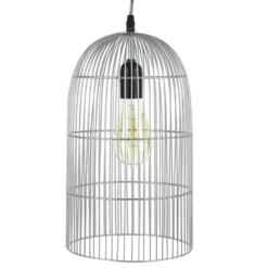 Suspension luminaire en métal filaire