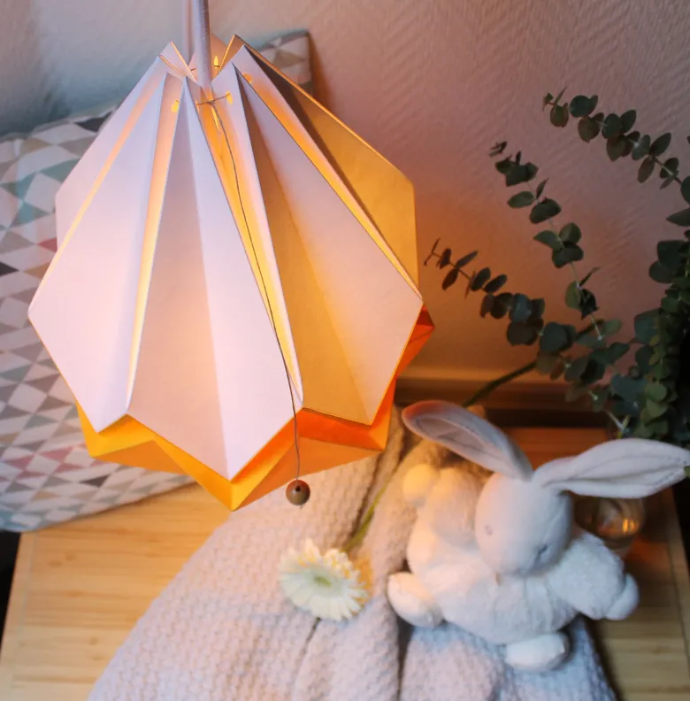 Suspension origami bicolore - taille m