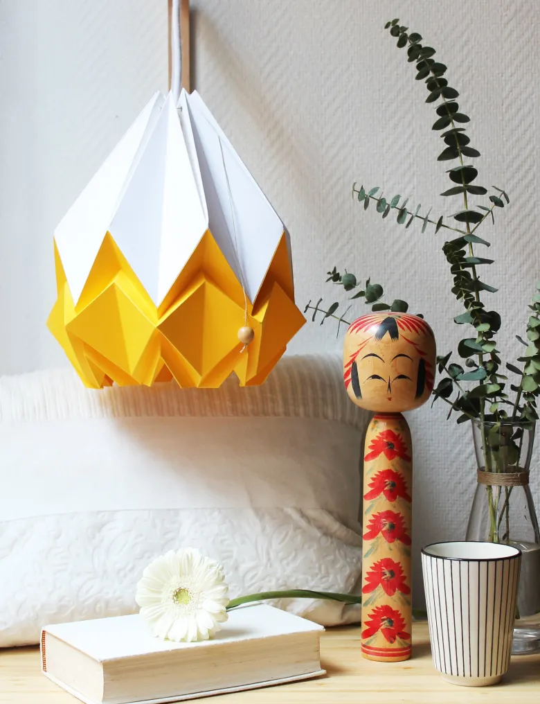 Suspension origami bicolore - taille m
