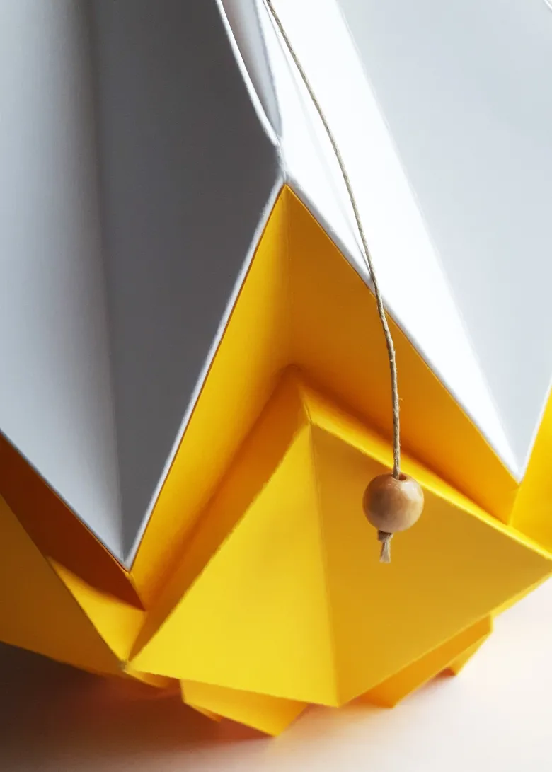 Suspension origami bicolore - taille m