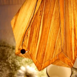 Suspension origami en ecowood et papier - taille m