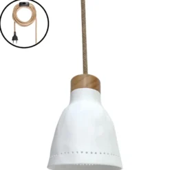 Suspension ou baladeuse rosinette porcelaine cercle de points