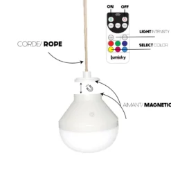Suspension sans fil giacomo rgb h45cm