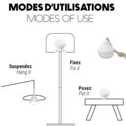 Suspension sans fil giacomo rgb h45cm