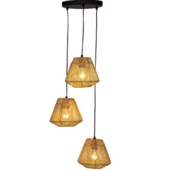 3 suspensions en corde jily - beige