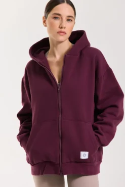 Sweat capuche flow onamaste-bordeaux S-M