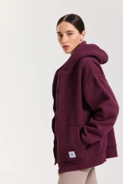 Sweat capuche flow onamaste-bordeaux S-M