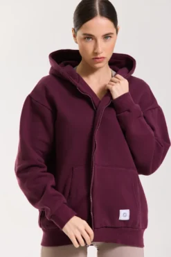 Sweat capuche flow onamaste-bordeaux S-M