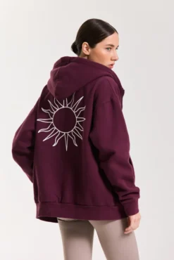 Sweat capuche flow onamaste-bordeaux S-M