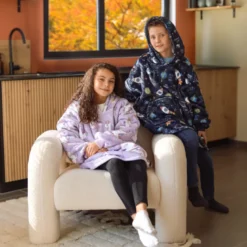 Sweat à capuche plaid - enfant