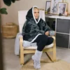 Sweat capuche + poches - sherpa flanelle