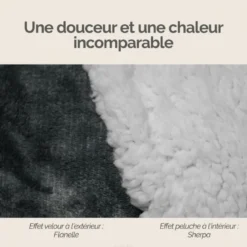 Sweat capuche + poches - sherpa flanelle