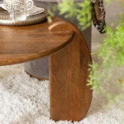 Table basse en bois de manguier azure