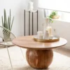 Table basse ronde en bois d'acacia