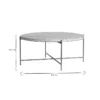 Table basse ronde en terrazzo et métal doré d81 cm mezzo