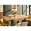 Table de bar extensible en bois massif et métal l80-135 cm trap