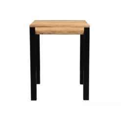 Table de bar extensible en bois massif et métal l80-135 cm trap