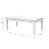 Table de billard convertible blanche tapis gris - eddie