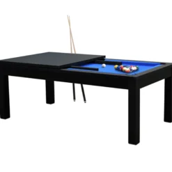 Table de billard convertible noire tapis bleu - eddie