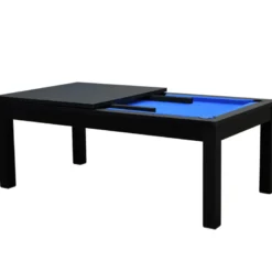 Table de billard convertible noire tapis bleu - eddie