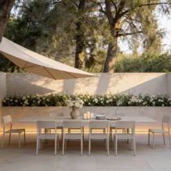 Table de jardin avec allonges
