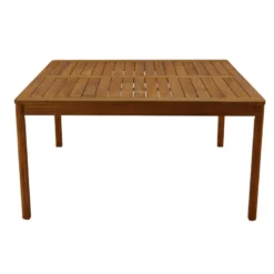 Table de jardin carrée en bois massif l147 cm akis