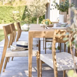 Table de jardin en bois de teck 8 pers.