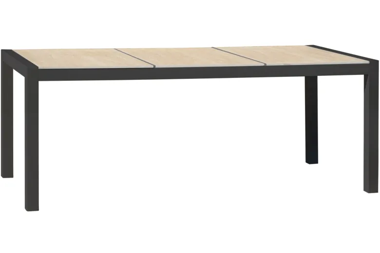 Table de jardin 6 8 places en aluminium avec plateau céramique