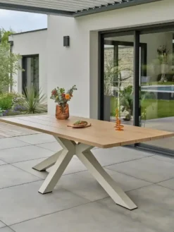 Table de jardin 8 places - grège
