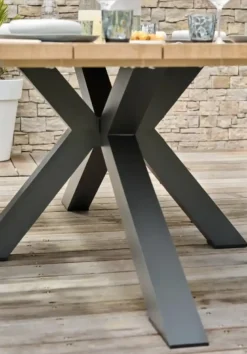 Table de jardin 8 places - gris anthracite
