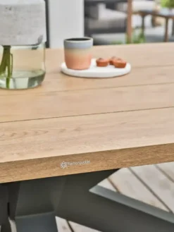 Table de jardin 8 places - gris anthracite
