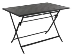 Table de jardin rectangulaire azua 4 places graphite - hespéride