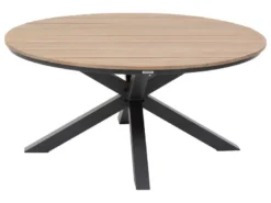 Table de jardin ronde alu&nbsp;acacia oriengo 4 places graphite - hespéride