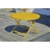 Table de jardin ronde pliante en aluminium - jaune moutarde