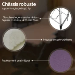 Table de massage - 3 zones