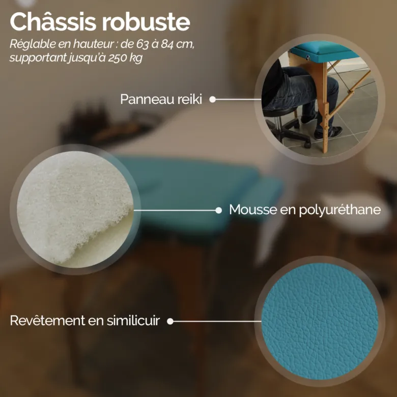 Table de massage - 3 zones