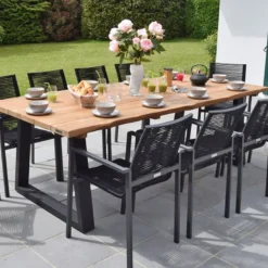 Table en teck massif 240 cm, mucen