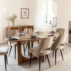 Table à manger en bois d'acacia azure