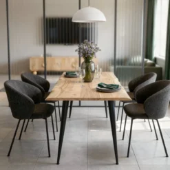 Table à manger en bois d'acacia massif