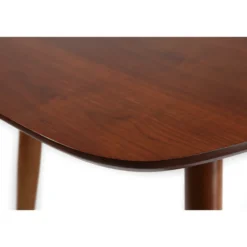 Table à manger extensible rectangulaire en bois foncé l130-160 cm nordeco