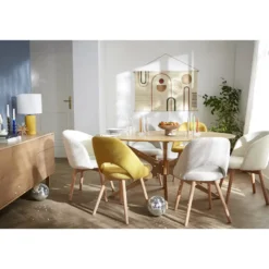 Table à manger ovale chêne l160 cm dielli
