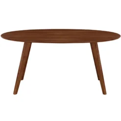 Table à manger ovale en bois foncé l160 cm marik