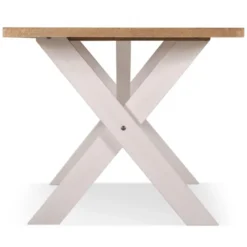 Table à manger 8 places bois blanc -