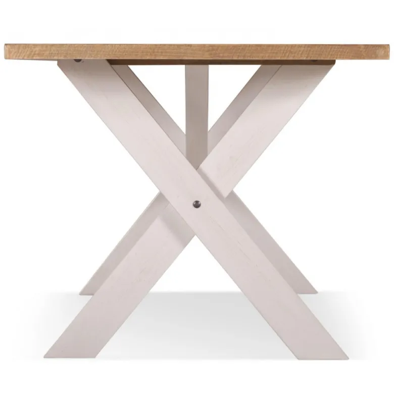 Table à manger 8 places bois blanc -