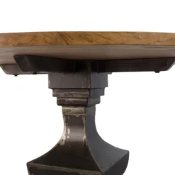 Table à manger ronde en bois de manguier