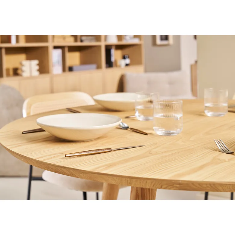 Table à manger ronde frêne d120 cm livia