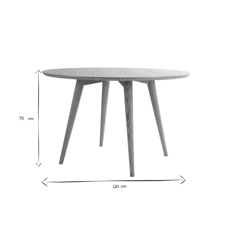 Table à manger ronde frêne d120 cm livia
