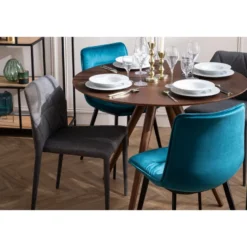 Table à manger ronde noyer d106 cm walford
