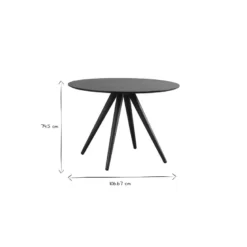 Table à manger ronde noyer d106 cm walford