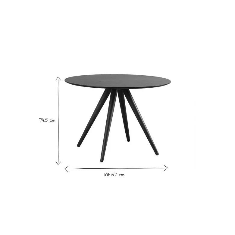 Table à manger ronde noyer d106 cm walford